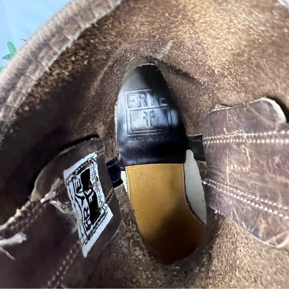 Frye Harness 8R Brown Leather Boots size 6 - Picture 12 of 13